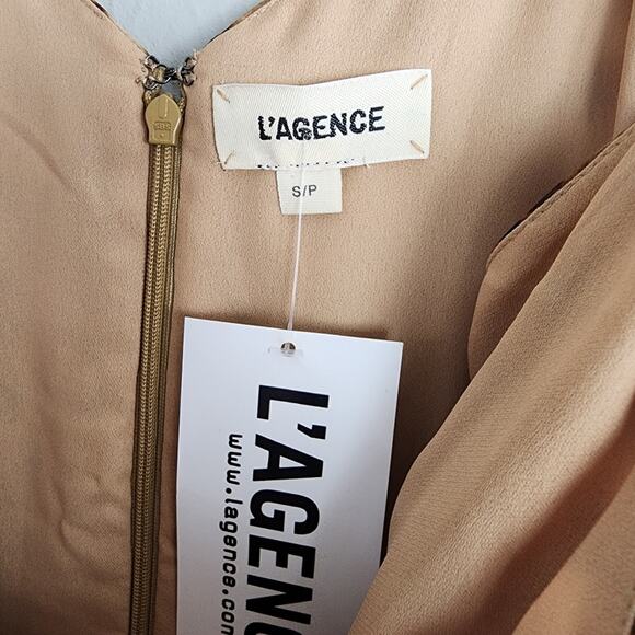 NWT L'Agence V-Neck Leopard Animal Print One-Piece Jumpsuit (Small) - Picture 7 of 11